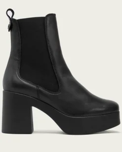 PORRONET Botines Mujer|Botines De Tacón Negro Con Elasticos Laura