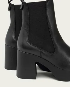 PORRONET Botines Mujer|Botines De Tacón Negro Con Elasticos Laura