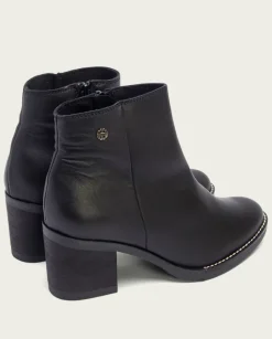 PORRONET Botines Mujer|Botines De Tacón Negro Con Cremallera Nahia