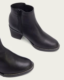 PORRONET Botines Mujer|Botines De Tacón Negro Con Cremallera Nahia