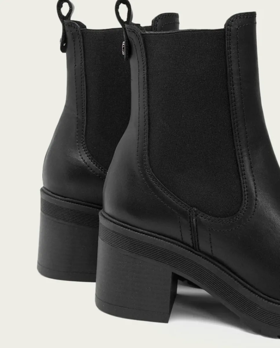 PORRONET Botines Mujer|Botines De Tacón Negros Con Elasticos Raia