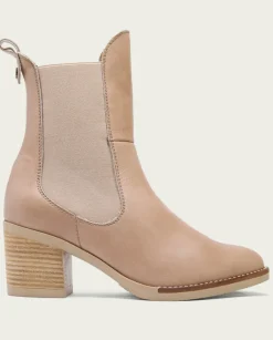 PORRONET Botines Mujer|Botines De Tacón Taupe Con Elasticos Nekane