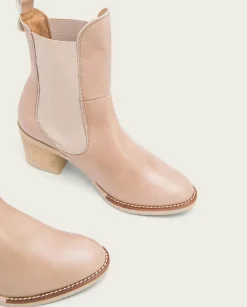 PORRONET Botines Mujer|Botines De Tacón Taupe Con Elasticos Nekane