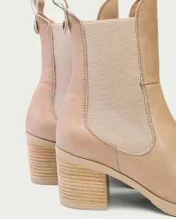 PORRONET Botines Mujer|Botines De Tacón Taupe Con Elasticos Nekane