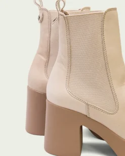 PORRONET Botines Mujer|Botines De Tacón Taupe Con Elasticos Laura