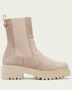 PORRONET Botines Mujer|Botines Planos Arena Con Elasticos Sibila