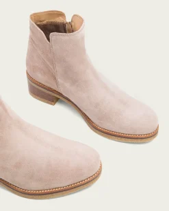 PORRONET Botines Mujer|Botines Planos Arena Con Cremallera Poppy