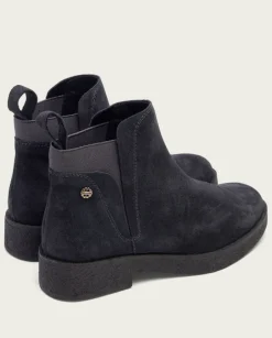 PORRONET Botines Mujer|Botines Planos Carbon Con Elasticos Valentina