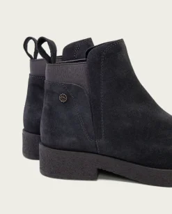 PORRONET Botines Mujer|Botines Planos Carbon Con Elasticos Valentina