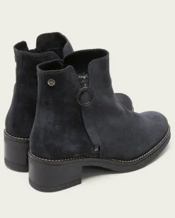 PORRONET Botines Mujer|Botines Planos Carbon Con Cremallera Poppy