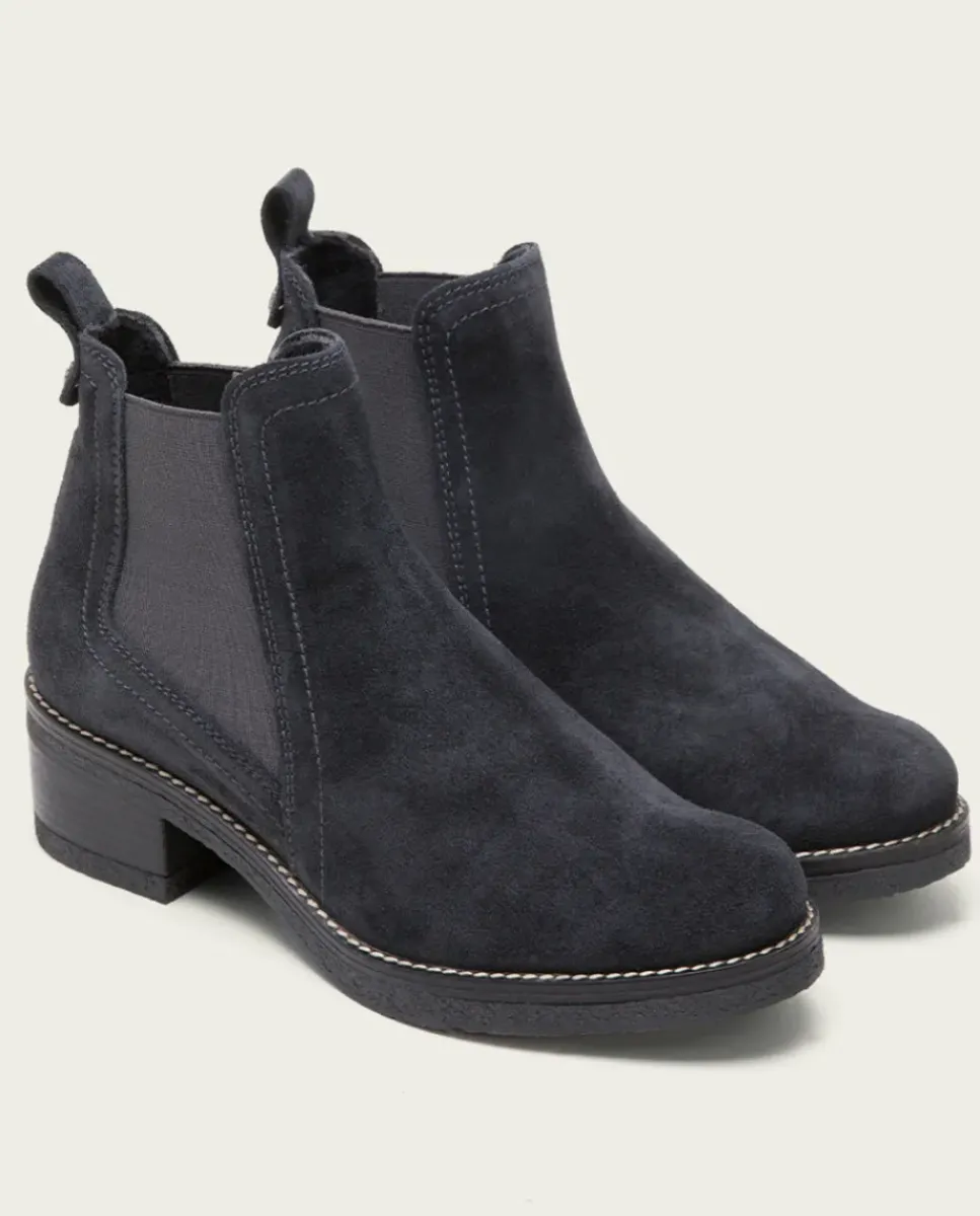 PORRONET Botines Mujer|Botines Planos Carbon Con Elasticos Pau