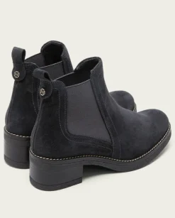 PORRONET Botines Mujer|Botines Planos Carbon Con Elasticos Pau