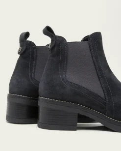 PORRONET Botines Mujer|Botines Planos Carbon Con Elasticos Pau