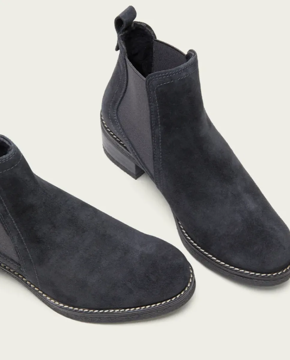 PORRONET Botines Mujer|Botines Planos Carbon Con Elasticos Pau