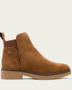 PORRONET Botines Mujer|Botines Planos Cuero Con Elasticos Valentina