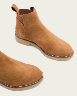 PORRONET Botines Mujer|Botines Planos Cuero Con Elasticos Valentina