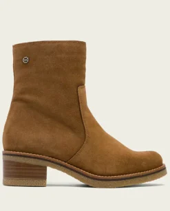 PORRONET Botines Mujer|Botines Planos Cuero Con Cremallera Palma