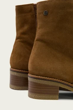 PORRONET Botines Mujer|Botines Planos Cuero Con Cremallera Palma