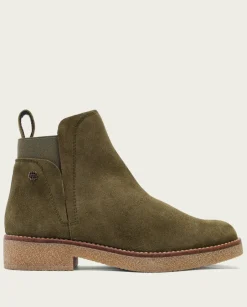 PORRONET Botines Mujer|Botines Planos Kaki Con Elasticos Valentina