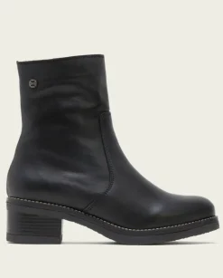 PORRONET Botines Mujer|Botines Planos Negros Con Cremallera Pax