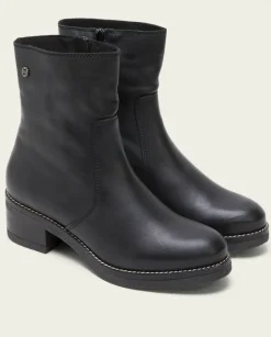 PORRONET Botines Mujer|Botines Planos Negros Con Cremallera Pax