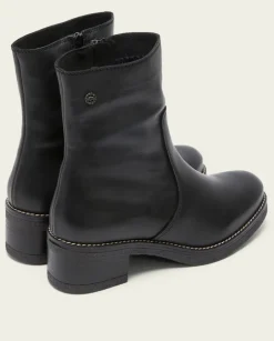 PORRONET Botines Mujer|Botines Planos Negros Con Cremallera Pax