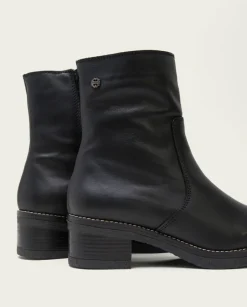 PORRONET Botines Mujer|Botines Planos Negros Con Cremallera Pax