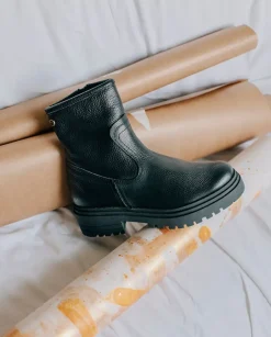 PORRONET Botines Mujer|Botines Planos Negros Con Cremallera Shani