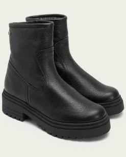 PORRONET Botines Mujer|Botines Planos Negros Con Cremallera Shani