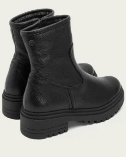 PORRONET Botines Mujer|Botines Planos Negros Con Cremallera Shani
