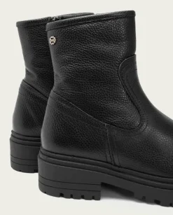 PORRONET Botines Mujer|Botines Planos Negros Con Cremallera Shani