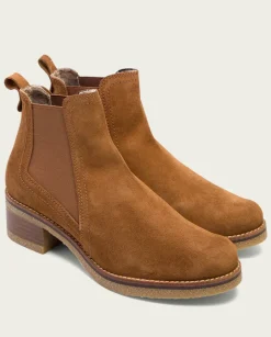 PORRONET Botines Mujer|Botines Serraje Cuero Con Elasticos Pau