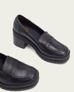 PORRONET Mocasines|Mocasines De Tacón Negros Rahel