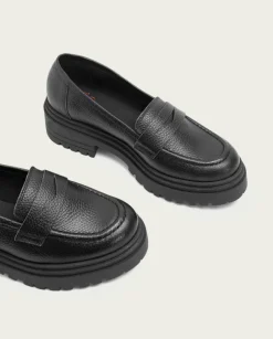 PORRONET Mocasines|Mocasines Planos Negros Sahira