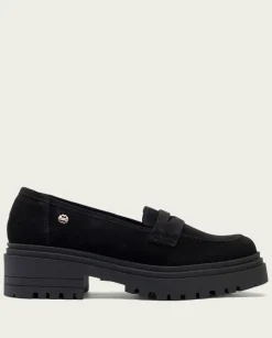 PORRONET Mocasines|Mocasines Planos Negros Selma