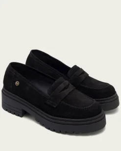 PORRONET Mocasines|Mocasines Planos Negros Selma