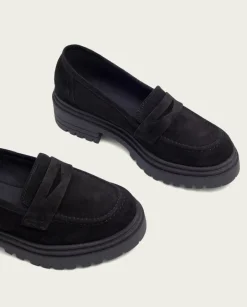 PORRONET Mocasines|Mocasines Planos Negros Selma