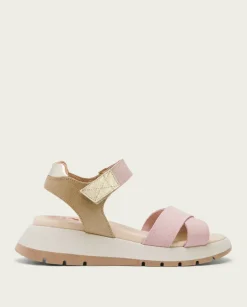 PORRONET Sandalias Planas|Plataforma De Piel Rosa Erika