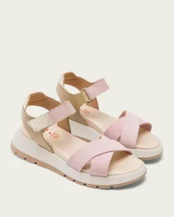 PORRONET Sandalias Planas|Plataforma De Piel Rosa Erika