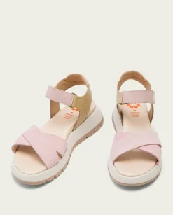 PORRONET Sandalias Planas|Plataforma De Piel Rosa Erika