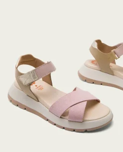 PORRONET Sandalias Planas|Plataforma De Piel Rosa Erika