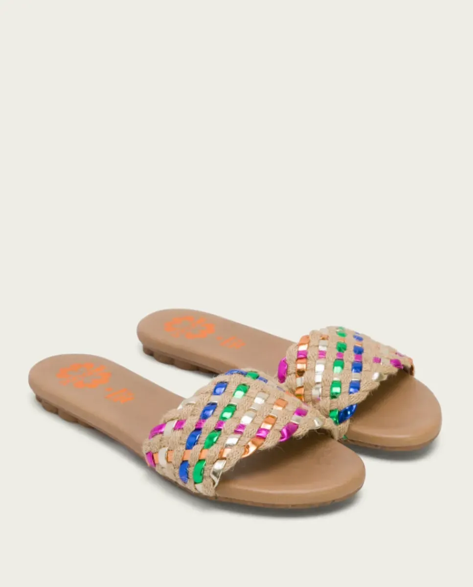 PORRONET Sandalias Planas|Sandalia Multicolor Lua