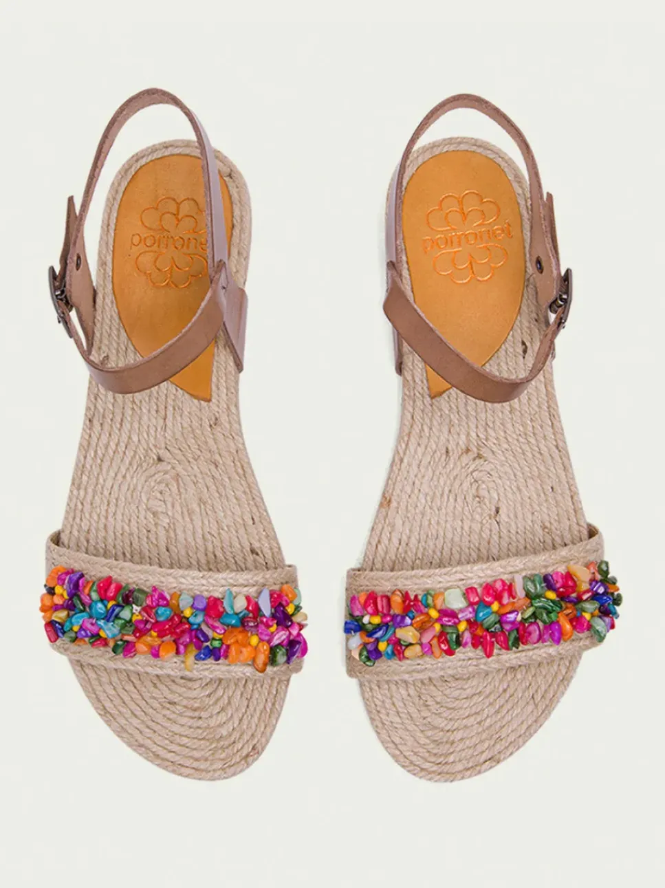 PORRONET Sandalias Planas|Sandalia Plana Yute Y Piel Morgan