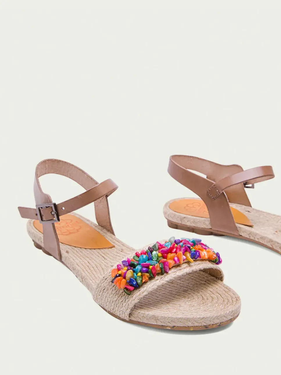 PORRONET Sandalias Planas|Sandalia Plana Yute Y Piel Morgan