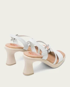 PORRONET Sandalias Tacón|Sandalia Tacón Alto Blanco Karen