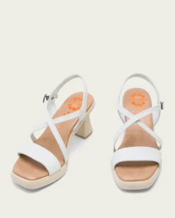 PORRONET Sandalias Tacón|Sandalia Tacón Alto Blanco Karen