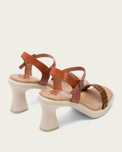PORRONET Sandalias Tacón|Sandalia Tacón Alto Cuero Kali