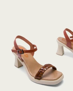 PORRONET Sandalias Tacón|Sandalia Tacón Alto Cuero Kali