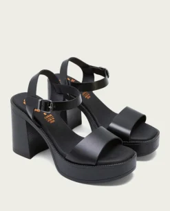 PORRONET Sandalias Tacón|Sandalia Tacón Alto Negro Ava