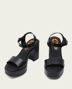 PORRONET Sandalias Tacón|Sandalia Tacón Alto Negro Ava